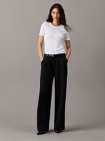 Pantalón Stretch Crepe Straight Negro Calvin Klein