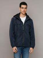 Chaqueta Ligera con Gorro Azul Calvin Klein