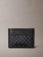 Tarjetero con Estampado de Monograma Negro Calvin Klein