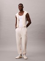 Jogger En Tejido de Felpa Pesada Beige Calvin Klein