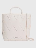 Cartera Tote Ck Woven Blanco Calvin Klein