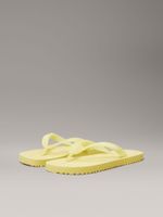 Sandalias Transparente con Logo Amarillo Calvin Klein