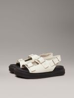 Sandalias de Cuero con Hebilla Beige Calvin Klein