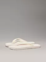 Sandalias Transparente con Logo Beige Calvin Klein