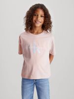 Polera Niña Serenity Monogram Rosado Calvin Klein