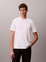 Polera de Supima Logo Bordado Blanco Calvin Klein