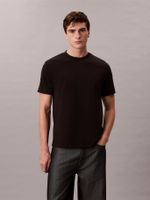 Polera de Algodón Interlock Negro Calvin Klein