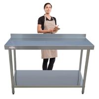 Meson muro 100% inoxidable 180x60x85(+6) cm