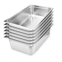 Pack 6 Depósitos Gastro GN 1/1 x 150 mm Acero Inox