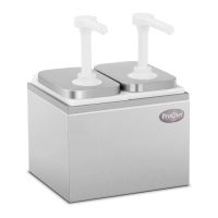 Dispensador de salsa 2x2 Lt. Acero Inoxidable