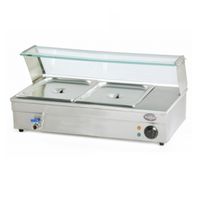Vitrina de Calor Baño María Sobremesa 2 x GN 1/2