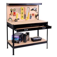 Banco de Trabajo con cajón y Respaldo 120x60 cm.