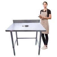 Mesón Mural Acero Inoxidable 90x60 Cm Con desconche