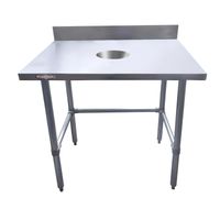 Mesón Mural Acero Inoxidable 90x60 Cm Con desconche