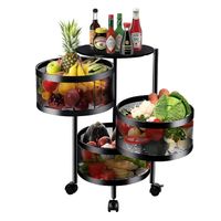 Carro Organizador 3 Canastos Pivotantes Redondos