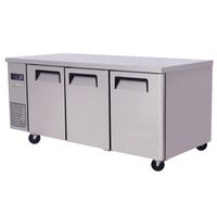 Mesón Refrigerado 180 Cm Acero Inox. 3 Ptas 510 Lt