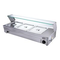 Vitrina de Calor Baño María Sobremesa 3 x GN 1/2