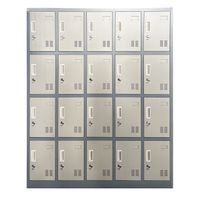 Locker Casillero Metálico 5 cuerpos 20 puertas