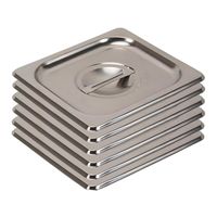 Tapa Gastronómica GN 1/6 Acero Inox. Pack 6 Unidades