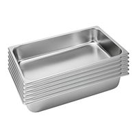 Pack 6 Depósitos Gastro GN 1/1 x 100 mm Acero Inox