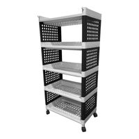 Carro Estante Organizador Plástico 5 Bandejas Removibles