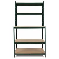 Mesón de Trabajo con Repisas Acero 100x60x180 cm.