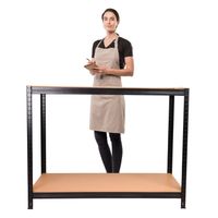 Mesón de Trabajo Acero y MDF 120x60x90 cm.