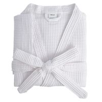 Bata Piqué Blanca 58% Algodón - 42% Poliéster. Talla única L