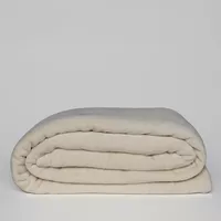 Set 2 frazadas 1 plaza polar microfibra color Camel