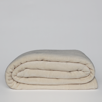 Frazada 2 plazas polar microfibra color Camel