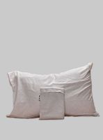 Set 2 Fundas de almohada 100%Algodón elástico, melange color Natural/Beige tamaño 50x70cm