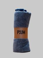 Set 1 toalla de mano y 1 de baño, 100% algodón, jaspeado color azul/crudo