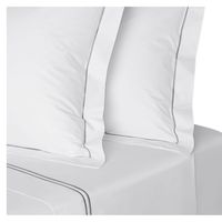 Juego sábanas King Premium 300 hilos 100% alg, doble festón gris