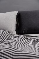 Funda plumón 100% algodón elástico, melange color gris/gris oscuro tamaño 2 plazas