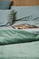 Juego Sábanas tela Percal 250 hilos 100% algodón 2 plazas color Alcachofa