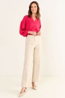 Pantalon Flare Beige Ma Griffe 11002126004106