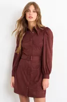 Vestido Liso Café iO 13020126053109