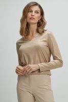 Polera Manga Larga Beige Ma Griffe 14202225002106