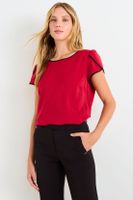 Blusa Lisa Manga Corta Rojo Ash 14007126059103