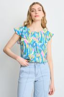 Blusas Manga Corta Azul iO 14120225004104