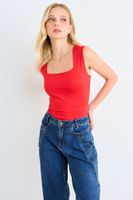 Body Liso Escote Cuadrado Rojo Ash 15607225050103