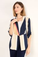 Tapado Estampado Con Solapa Azul Ma Griffe 15502225007104