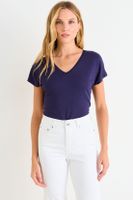 Polera Manga Corta Lisa Azul Marino Ash 14204225094104