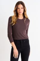 Polera Lisa Manga Larga Café Ash 14307126002129