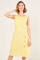 Vestido Lino Sin Mangas Amarillo Ma Griffe 13002225056108