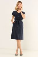 Falda Lyocel Azul Ma Griffe 12002126001104