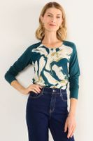 Polera Estampada Verde Petróleo Ma Griffe 14602126002107