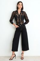 Wide Crop Jeans Negro Ash 11307225013102