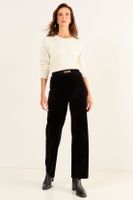 Calza De Terciopelo Wide Negro Ma Griffe 11402126003102