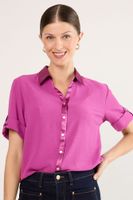 Blusas Manga Corta Violeta Ma Griffe 14002225006641